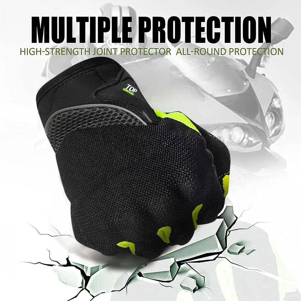 Motorcycle Gloves Summer Breathable Moto Full Finger Gloves Touch Screen Riding Motobike Gloves Moto Protective Gloves 6 Colors