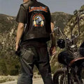 ♥ New 2026 Mens Leather Cosplay Costume Motorcycle Live To Ride Jacket Applique Rock Punk Vest Zipper Top Coat ★Bear House