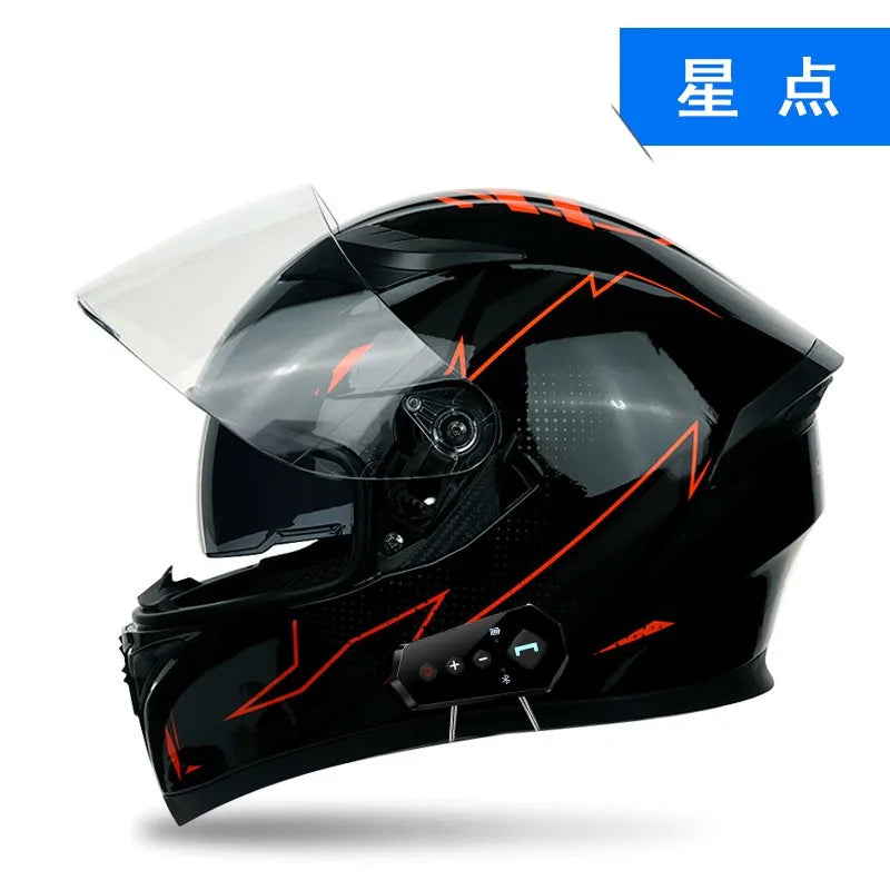 JieKai motorcycle helmet motocross full helmet with Bluetooth earphones for men women all season casco moto cascos para moto