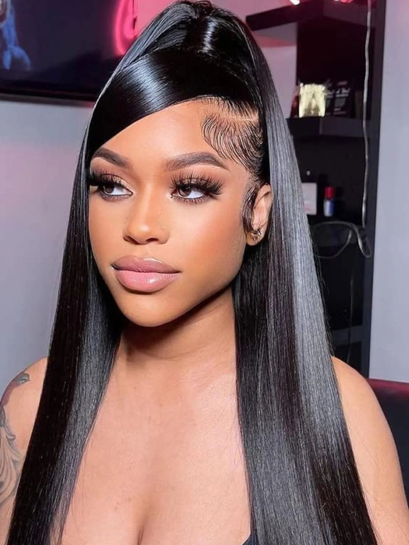250% Density  Human Hair Brazilian 5x5 Glueless Wear and Go Wig 13x4 13x6 HD Transparent Bone Straight Lace Frontal Wigs