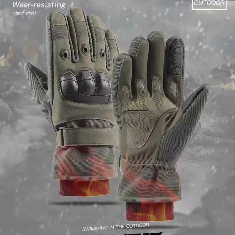 man Winter Gloves Men's Cold-Proof Thermal WindProof for Motorcycle Cycling Military Motocross ATV Riding Gear Parts Accessory