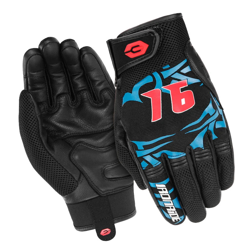 Summer Motocross Riding Racing Gloves Touch Screen Motorcycle Full Finger Protective Gloves Breathable Motorbike Non-slip Gloves