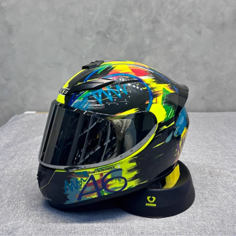 Ultra Durable Touring Full Face Motorcycle Helmet with Soft Lining Designed for Long Rides Comfortable and Reduced Wind Noise