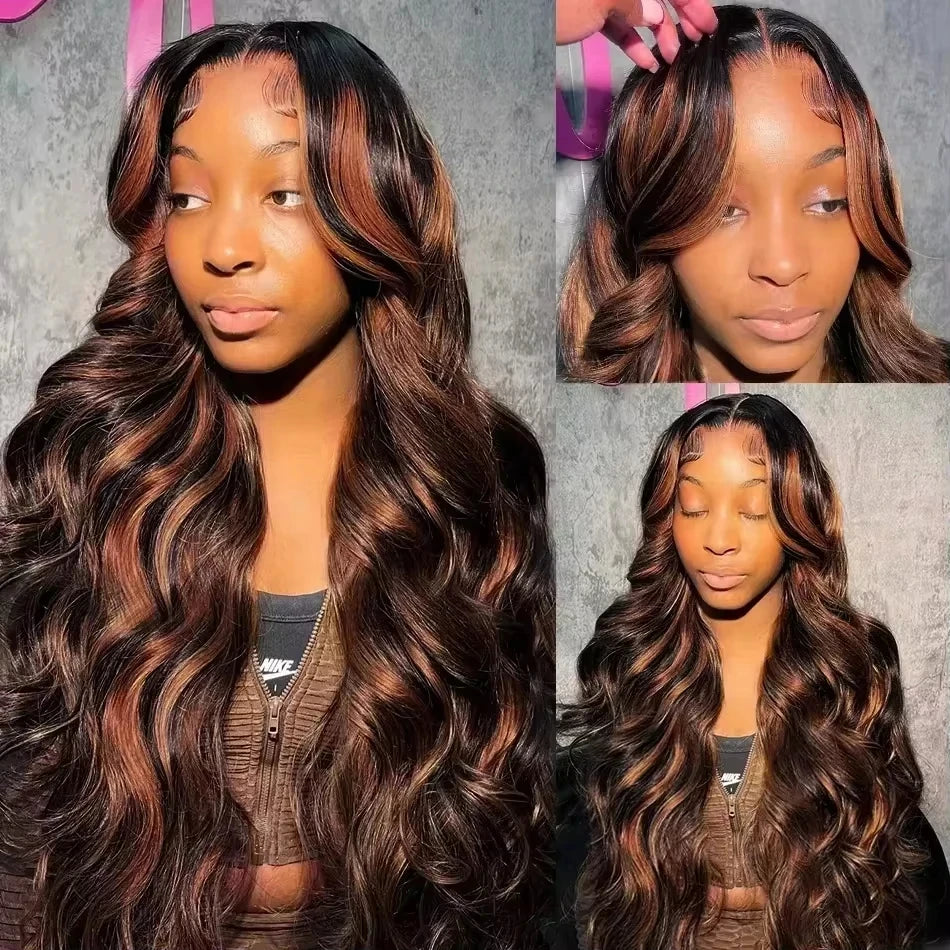 Havren Body Wave Lace Front Wig 13x6 Closure Wig 5x5 Hd Lace Highlight Wig Human Hair P4/27 1b/30 Highlight Wig Brazilian Hair