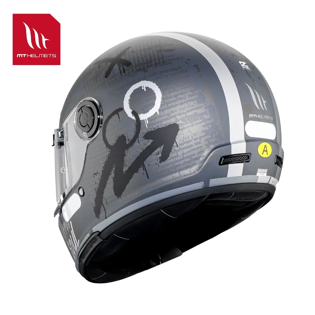 Full Face Helmet Motocross MT JARAMA Double D-ring Buckle Racing Motorcycle Helmets Gloss / Matt Anti-fog Retro V 32 Visor NEW