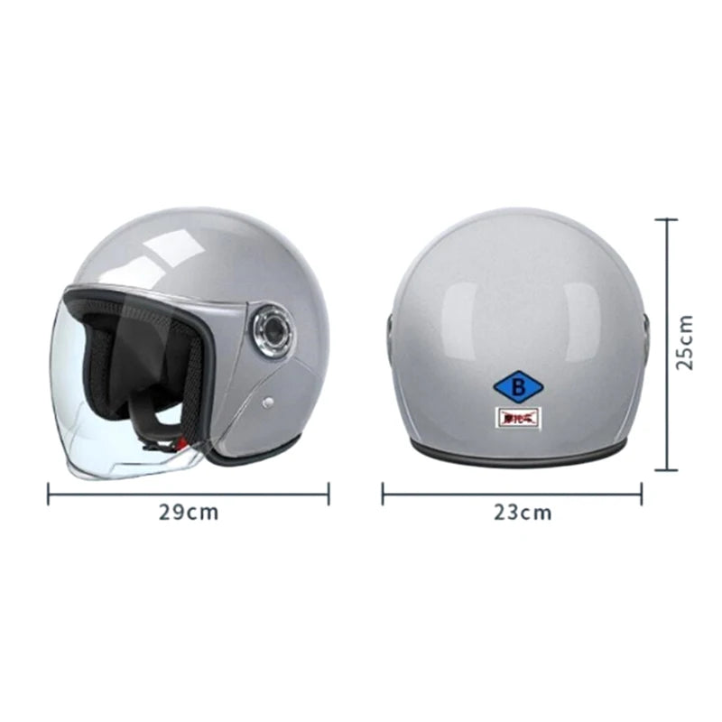 1 Piece Men Woman Electric Riding Lens Helmet Four Seasons Comfortable Ventilation Adjustable Motorcycle Safety Helmet