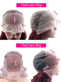 200 Density 13x4 13x6 Full Frontal Lace 99j Burgundy Preplucked Colored Straight Frontal Wig HD Transparent Lace Human Hair Wigs