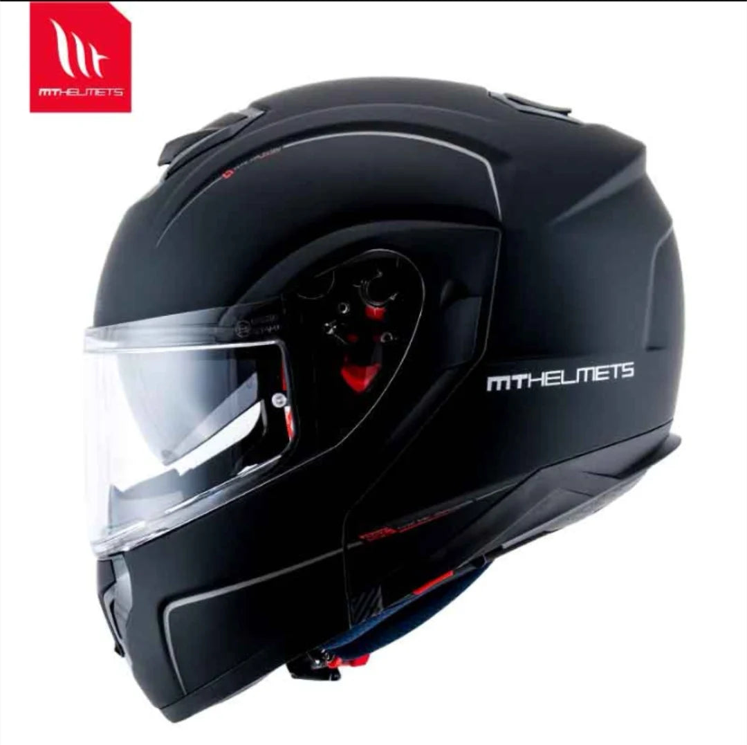 MT ATOM SV Double Lens Flip Up Helmet Motorcycle Safety Full Face Helmet for Men and Women DOT ECE Certification casco moto