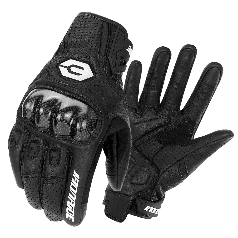 Men's Summer Retro Leather Motorcycle Riding Simracing Gloves Wear-Resistant,, Anti-Slip for KTM Motorbike & Motocross Luvas