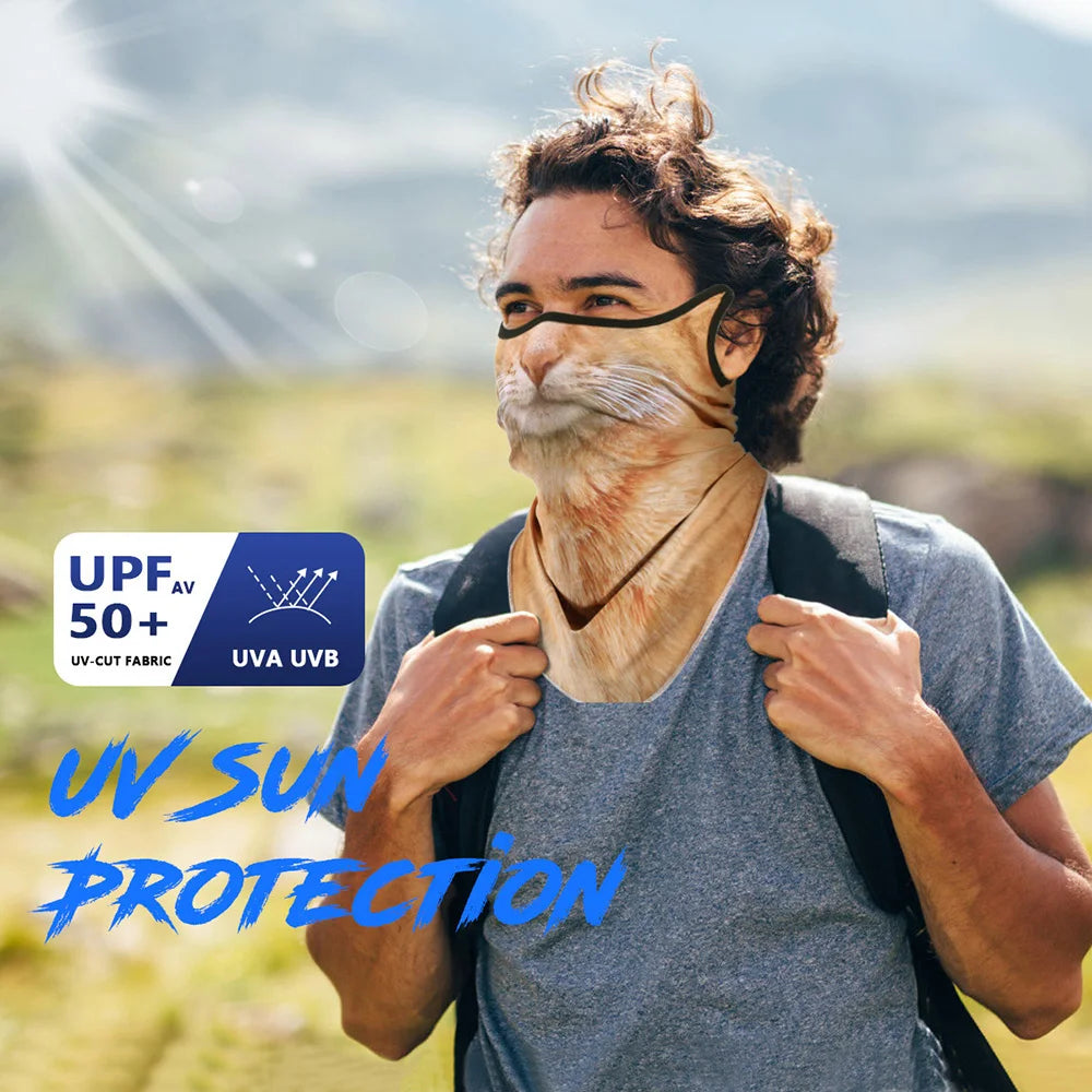 Motorcycle Face Mask Moto Helmet Breathable Bandana Hood Ski Neck Warmer Gaiter Windproof Dustproof Scarf Biker Mask