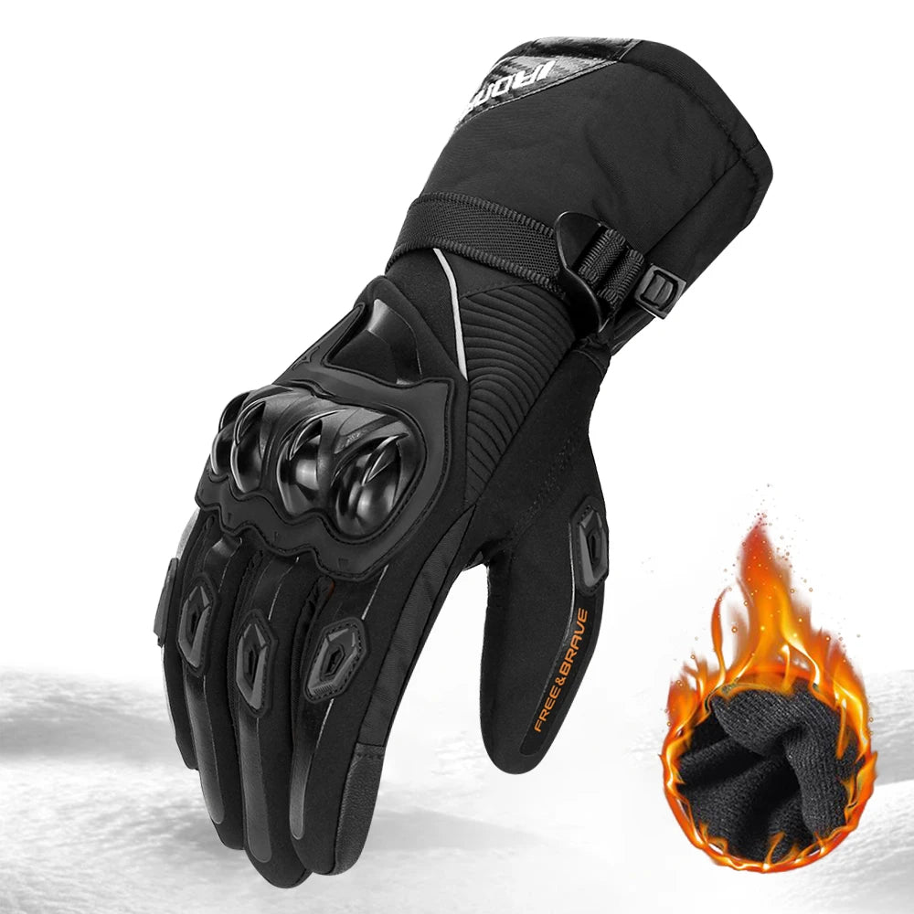 New Motorcycle Gloves For Winter Windproof Waterproof And Warm Riding Motorcycle Anti Drop Touch Screen Full Finger Gloves