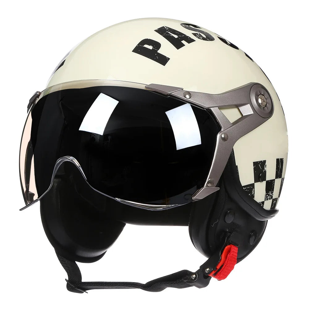 Motorcycle Helmet Retro Capacetes Moto Helmet Vintage Capacete De Moto Open Face Helmet Scooter Casco Moto DOT Certification