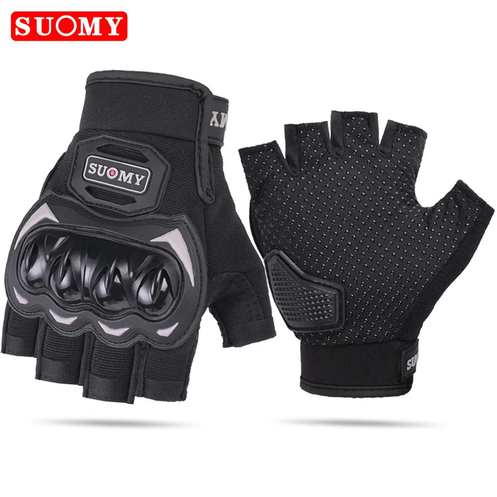 SUOMY Summer Motorcycle Gloves Sports Cycling Gloves Half Finger Men Women MTB Bike Gloves Riding Motorbike Bicycle Gloves