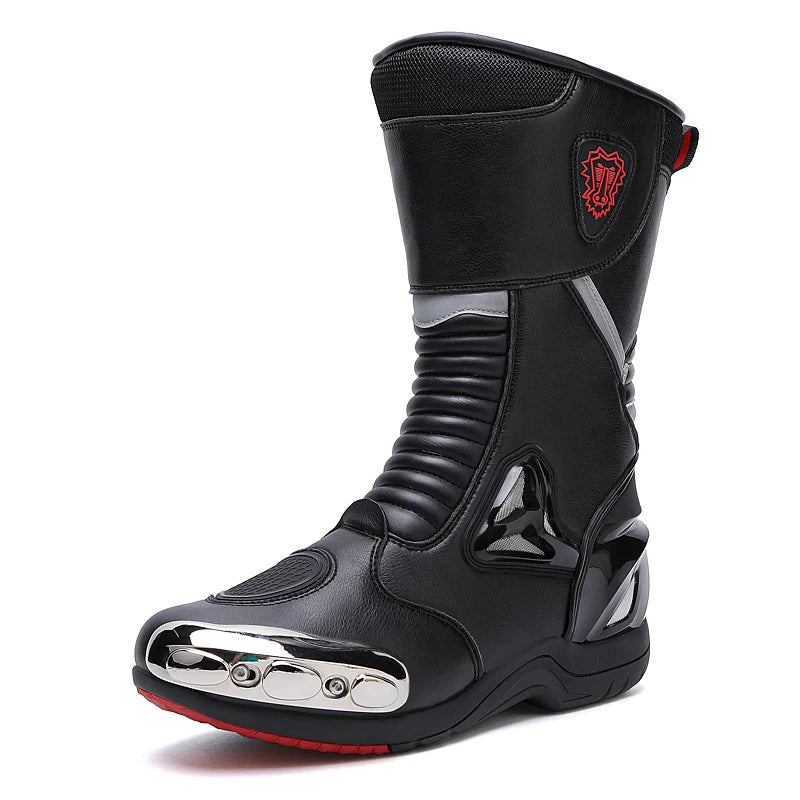 Motorcycle Boots Mid-Calf Long High Ankle Professional Motocross Off-Road Racing Moto Rider Protective Shoes Men Woman