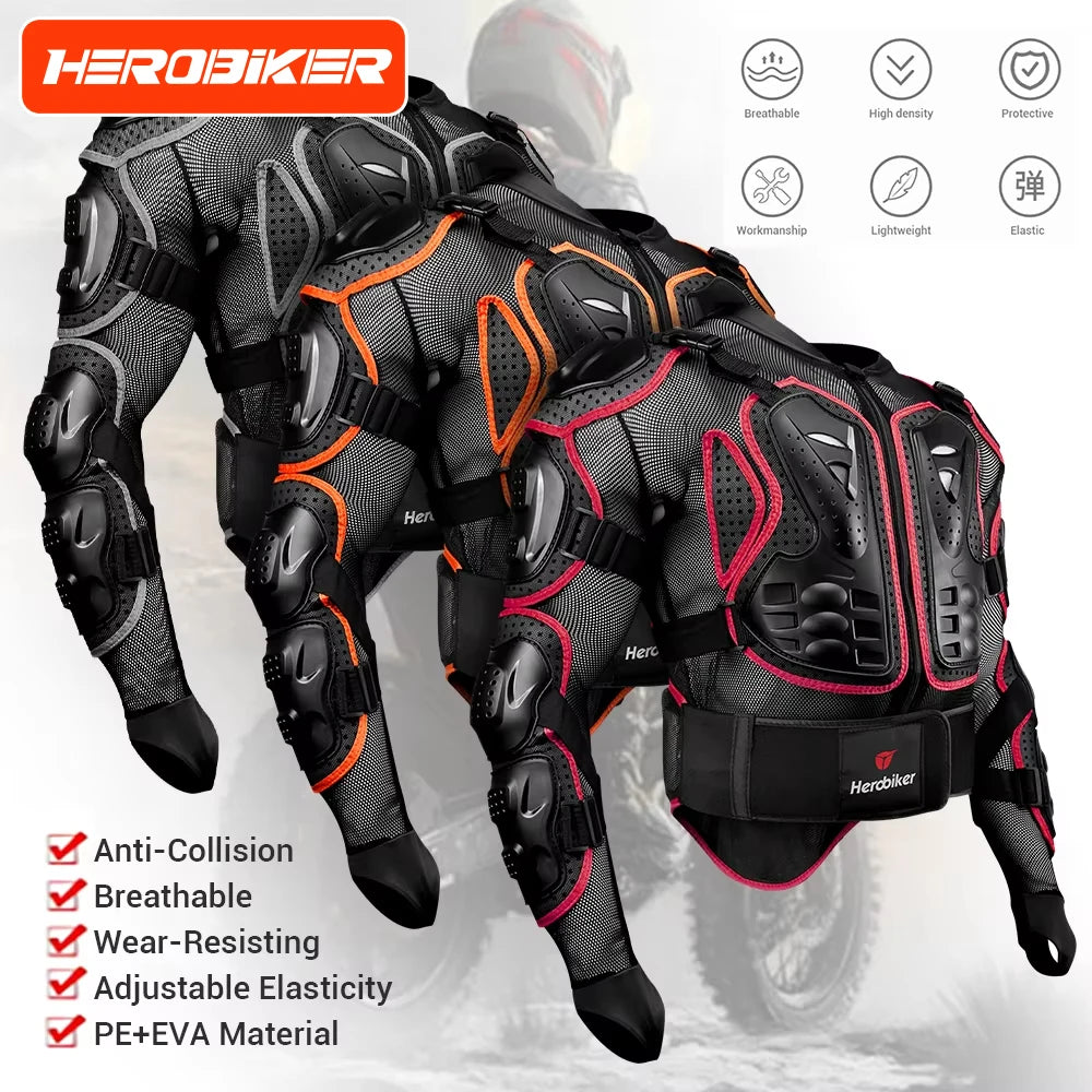 New Men's Motorcycle Jackets Full Body Armor Protection Jackets Motocross Enduro Racing Moto Protective Equipment Clothes S-5XL