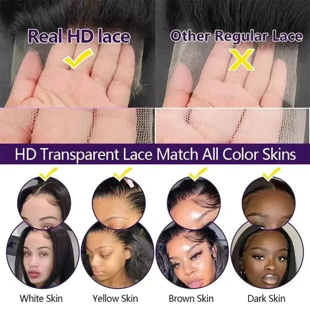 200 Density Chocolate Brown Body Wave Lace Front Human Hair Wigs Brazilian HD Lace Frontal Wigs   For Women