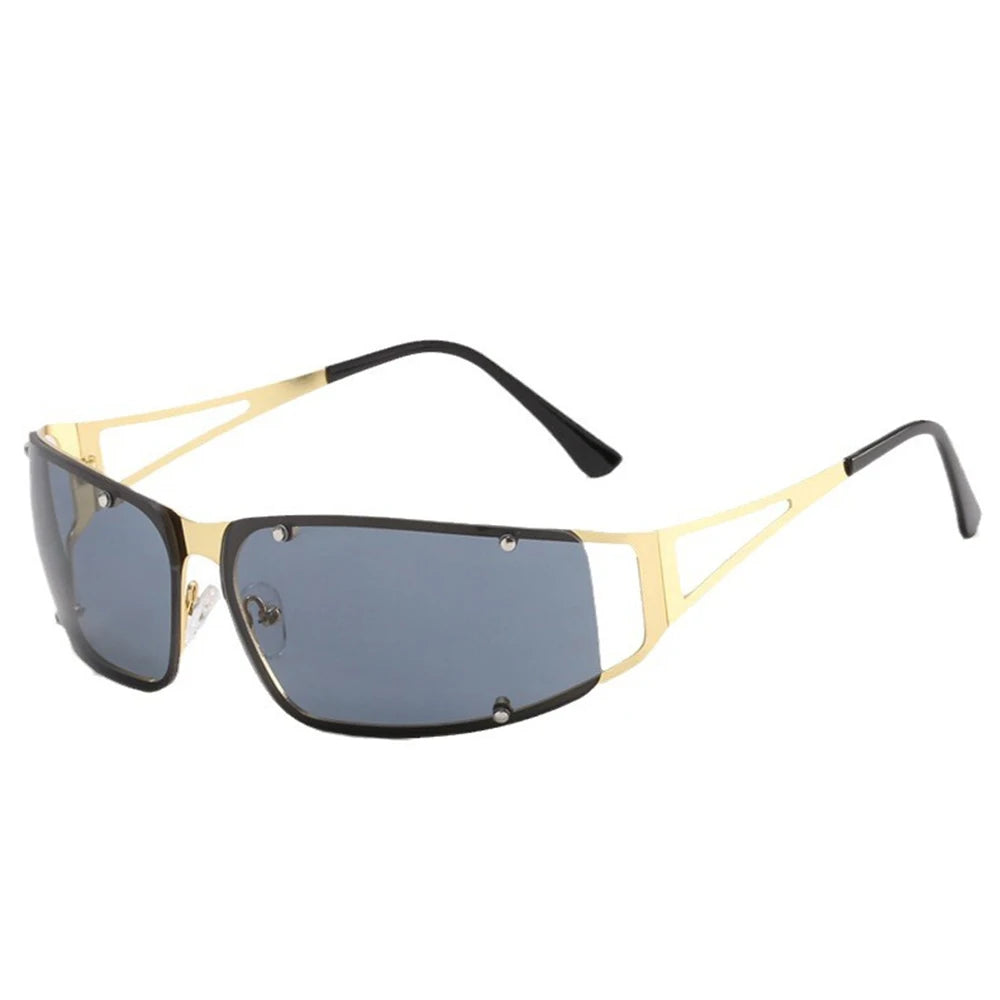 Y2K Women's Sunglasses New Punk Motorcycle Goggles Trendy Fashion Men Sports Driving Sun Glasses Vintage UV400 Riding Shades