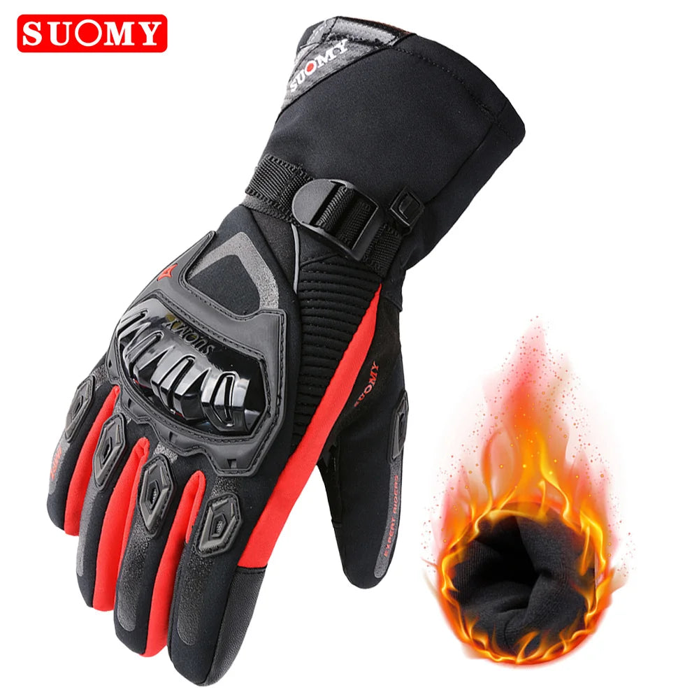 Suomy Winter Warm Motorcycle Gloves Windproof Waterproof Lady Pink Motorbike Riding Gloves Women Purple Motocross Guantes XS-XXL