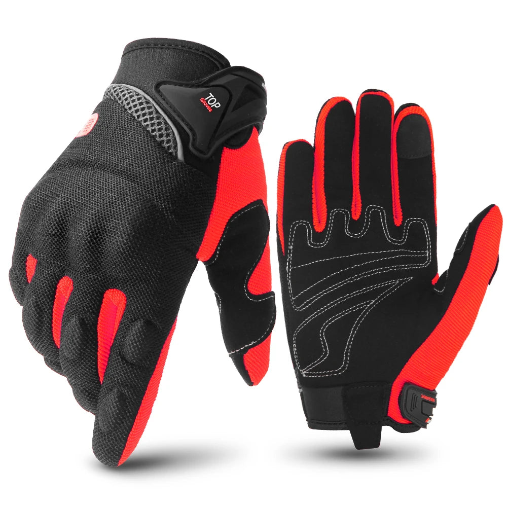 Summer Motorcycle Gloves Breathable Riding Gloves Hard Knuckle Touchscreen Motorbike Gloves For Dirt Bike Moto Full Finger Glove