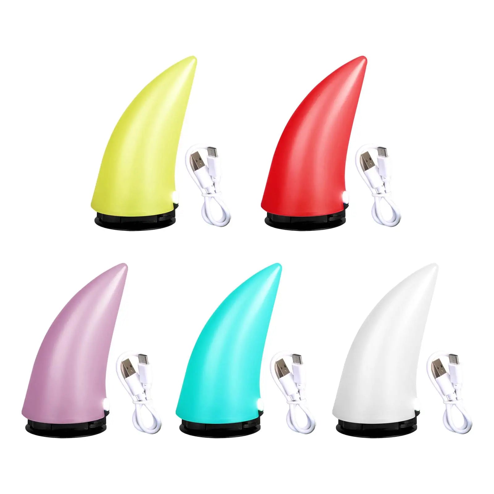 Illuminated Devil Horn for Helmet Waterproof Headwear Accessories Adhesive Car Roof Decoration Fit for Night Riding Motorcycle