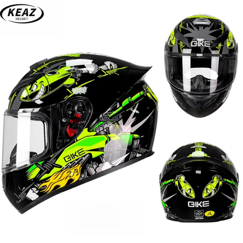 Latest Personalised Design Grey Wolf Pattern Motorcycle Full Face Helmet DOT Approved Possess Unmatched Comfort Thrilling Rides