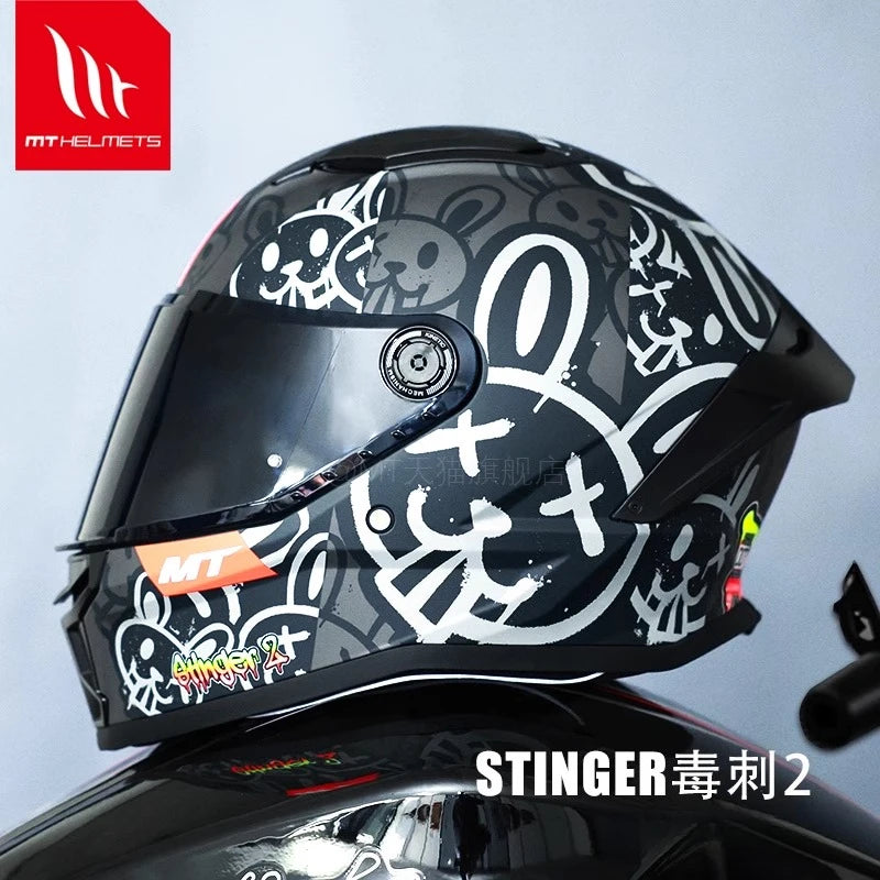 2025 MT Stinger 2 Motorcycle Helmet Full Face Dual Lens Helmet ECE DOT Certification Men Off-road Racing Casco Para Moto