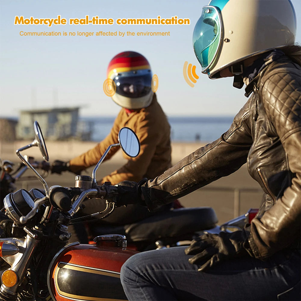 Bluetooth 5.3 Motorcycle Helmet Headset Wireless Riding Headphone Anti-interference Motor Bike Handsfree Helmet Headsets