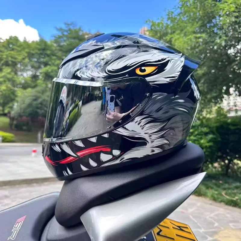 Ultra Durable Touring Full Face Motorcycle Helmet with Soft Lining Designed for Long Rides Comfortable and Reduced Wind Noise