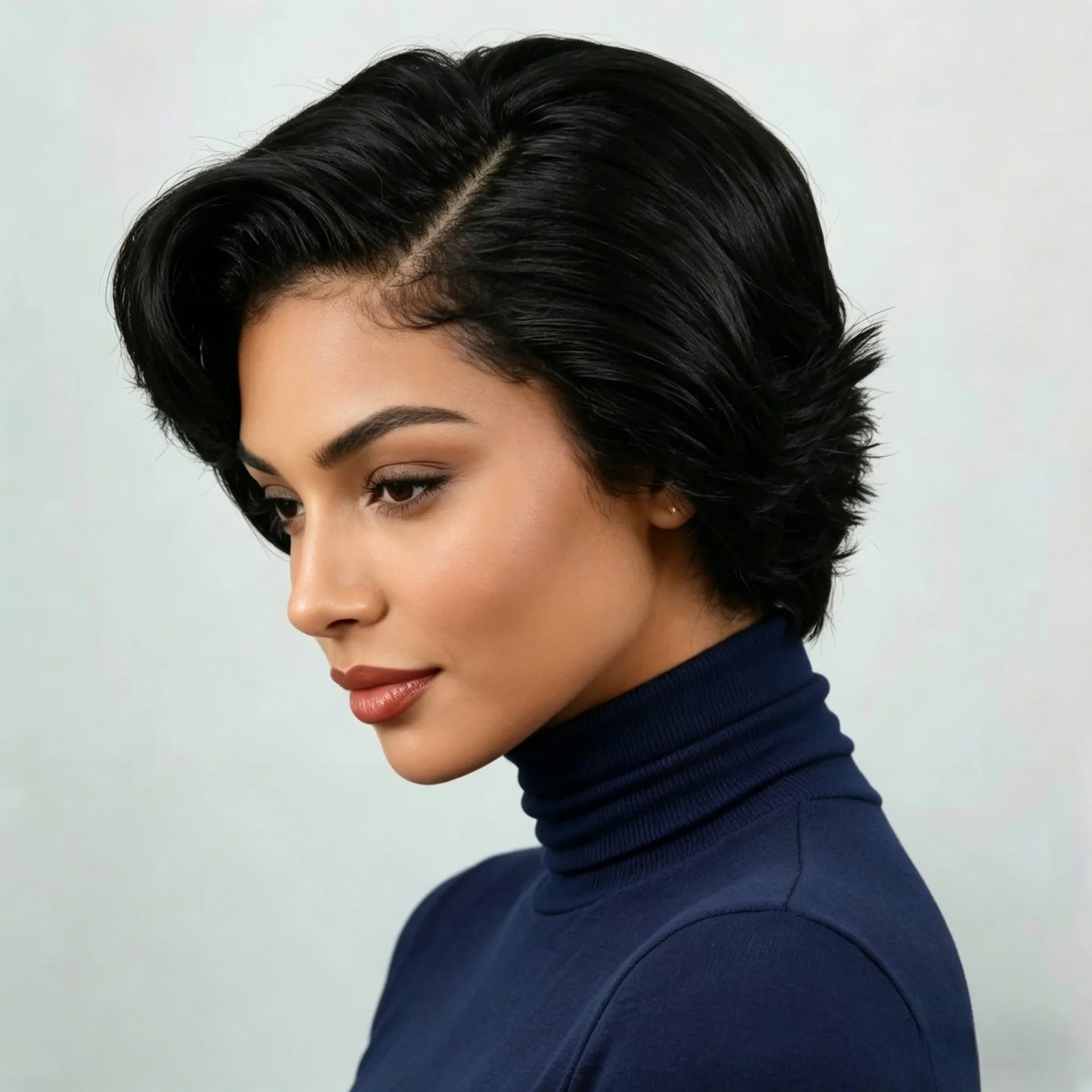Pixie Cut Straight Brazilian Human Hair Wigs 13x4 Lace Frontal Hair Wig Short Bob Hair Wig 180% density