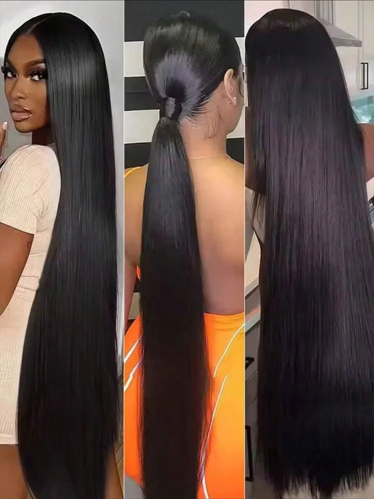 42 Inch Bundles Bone Straight Brazilian Human Hair Bundles Raw Extensions Tissage For Women