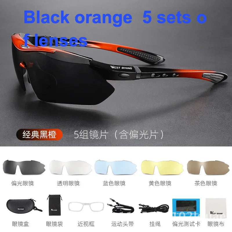 West Rider Unisex Polarized Color Changing Riding Glasses Windproof Outdoor Sports Motorcycle Running Goggles for Men And Women