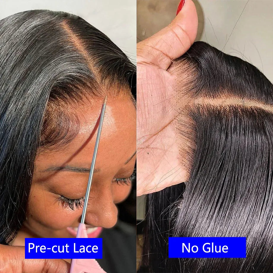 Straight Glueless Wigs Ready To Wear 13x6 Hd Lace Frontal Wig Human Hair Wigs For Women Brazilian Straight Full Frontal Wig