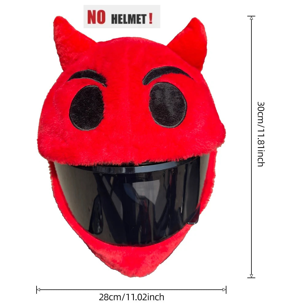 Cartoon Plush Animal Motorcycle Full Helmet Cover Funny Fabric Protection Soft Motorcycle Accessories