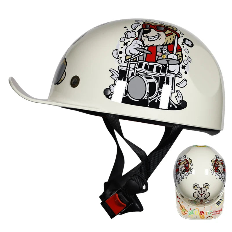 ORZ Children's Vintage Duck Tongue Baseball cap Helmet Skateboard Bike Half Helmet Electric Motorcycle Safety Helmet