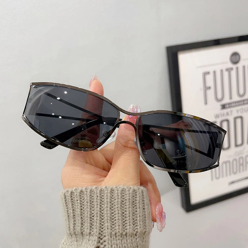 Y2K Women's Sunglasses New Punk Motorcycle Goggles Trendy Fashion Men Sports Driving Sun Glasses Vintage UV400 Riding Shades