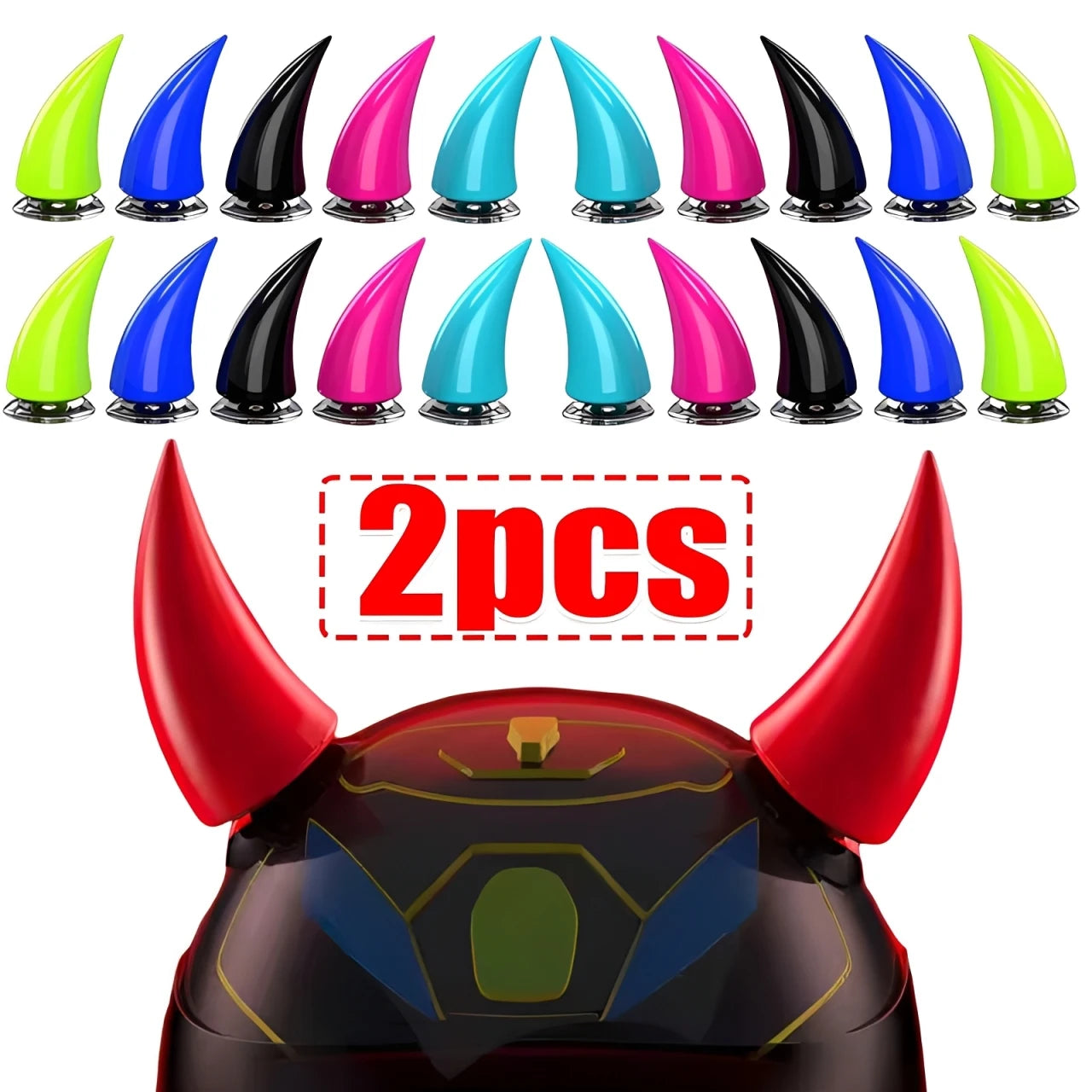 Devil Helmet Stickers for Men Horn Silicone Horns Gift for Motorcycle Electric Bike Helmet Decor Helmet Decal Gothic Punk Style