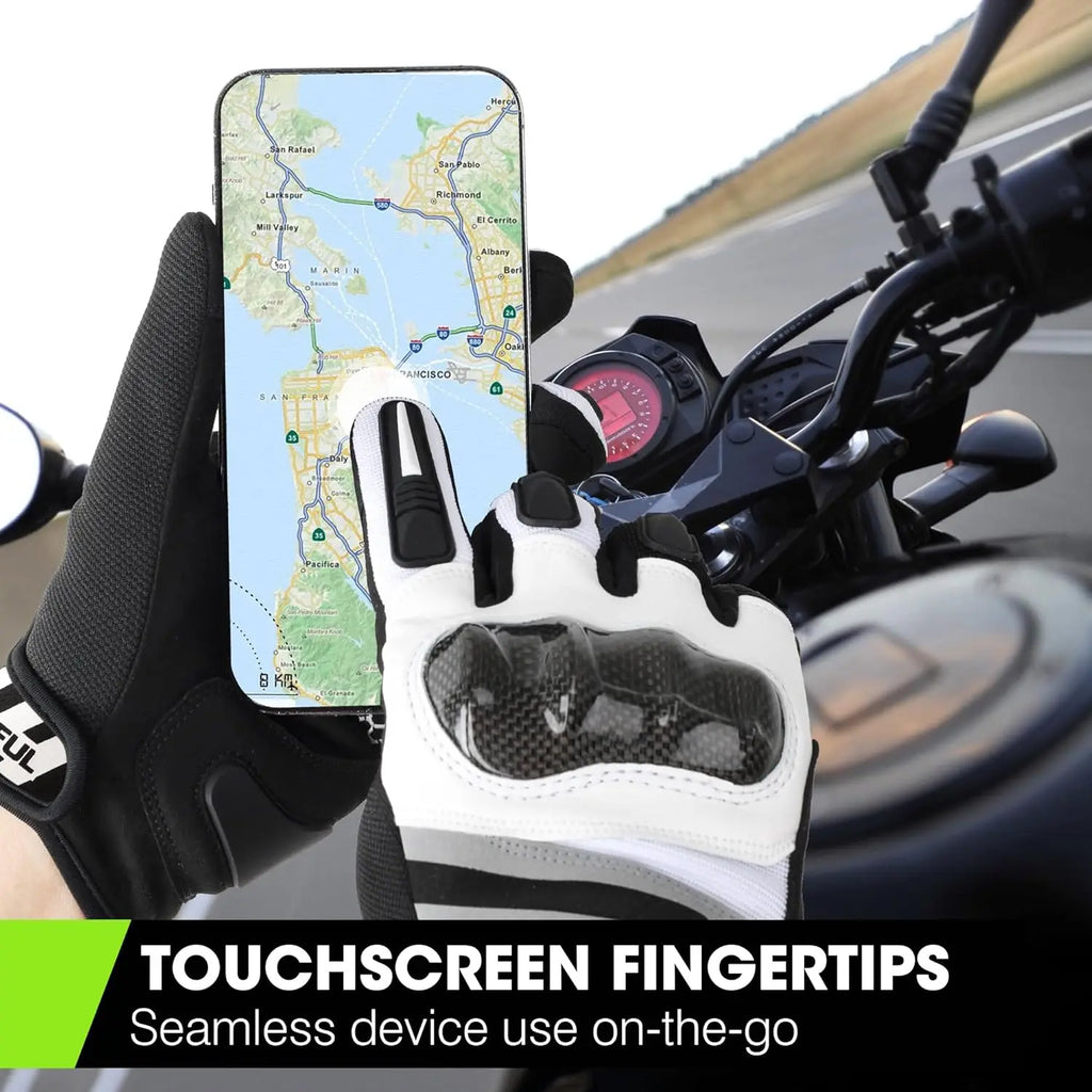 Lightweight Motorcycle Gloves for Men, Touchscreen Summer Breathable Motocross Casual Riding