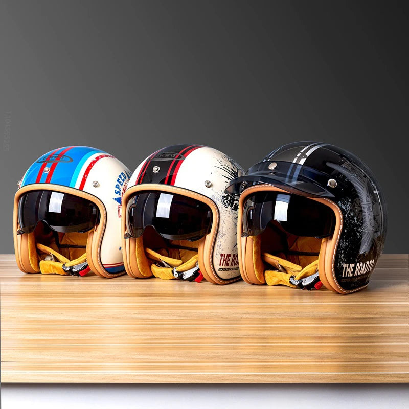 Motorcycle Helmet DOT Certification Moto Helmet Open Face Men Women Capacete De Moto ABS Material Motorcycle Equipments