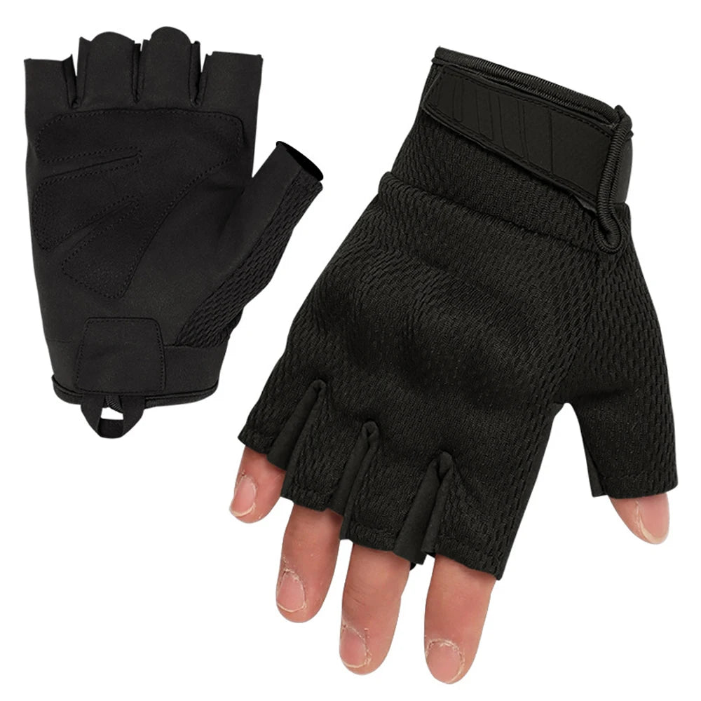 Men Riding Gloves Cycling Bike Half Finger Motos Racing Gloves Antiskid Screen Touch Outdoor Sports Tactical Gloves Protect Gear