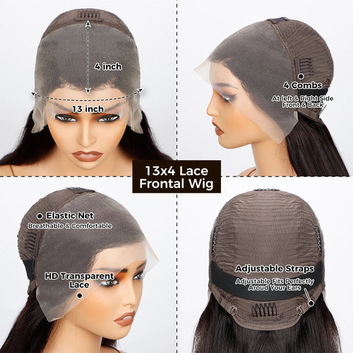 200％ Density Body Wave Lace Front Wigs Human Hair Pre Plucked 13x4 HD Lace Frontal Wigs for Women Glueless Wigs Brazilian Virgin