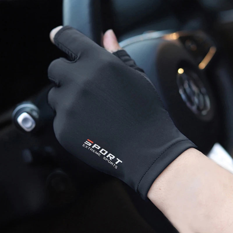 Outdoor Sports Ice Silk Touch Screen Riding Gloves for Men Women Breathable Glove Non-Slip Motorcycle Gloves for Cycling Driving