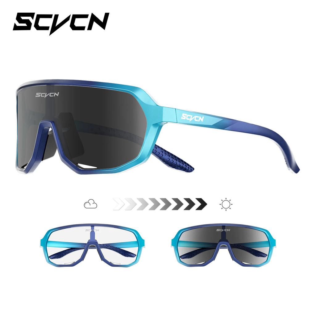 SCVCN Photochromic Cycling Glasses UV400 Goggles Hot Motorcycle Bike Riding Outdoor Sport Cycling Sunglasses Men Women Hiking