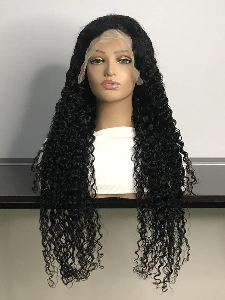 Water Deep Wave Lace Frontal Wig 13x4 13x6 360 Hd Curly Human Hair 30 40 46 Inch Lace Front Wigs For Black Women PrePlucked Lace
