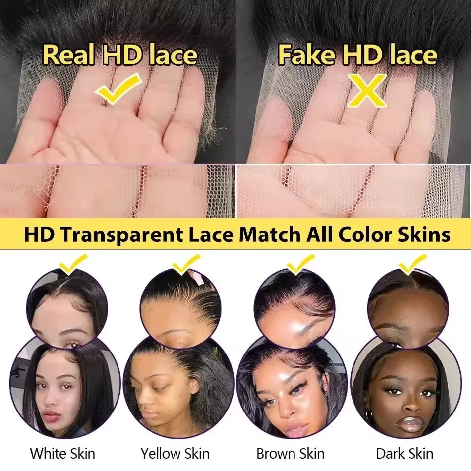 250% Density Deep Wave 13x6 360 HD Pre Plucked Lace Front Human Hair Wigs 40 46 Inch Curly Wig For Women Water Wave Frontal Wigs