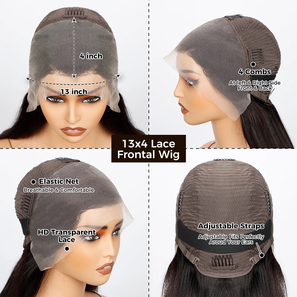 Brazilian Short Bob 13x4 HD Transparent Lace Front Body Wave Lace Frontal Human Hair Wavys Pre Plucked Remy Hair For Women