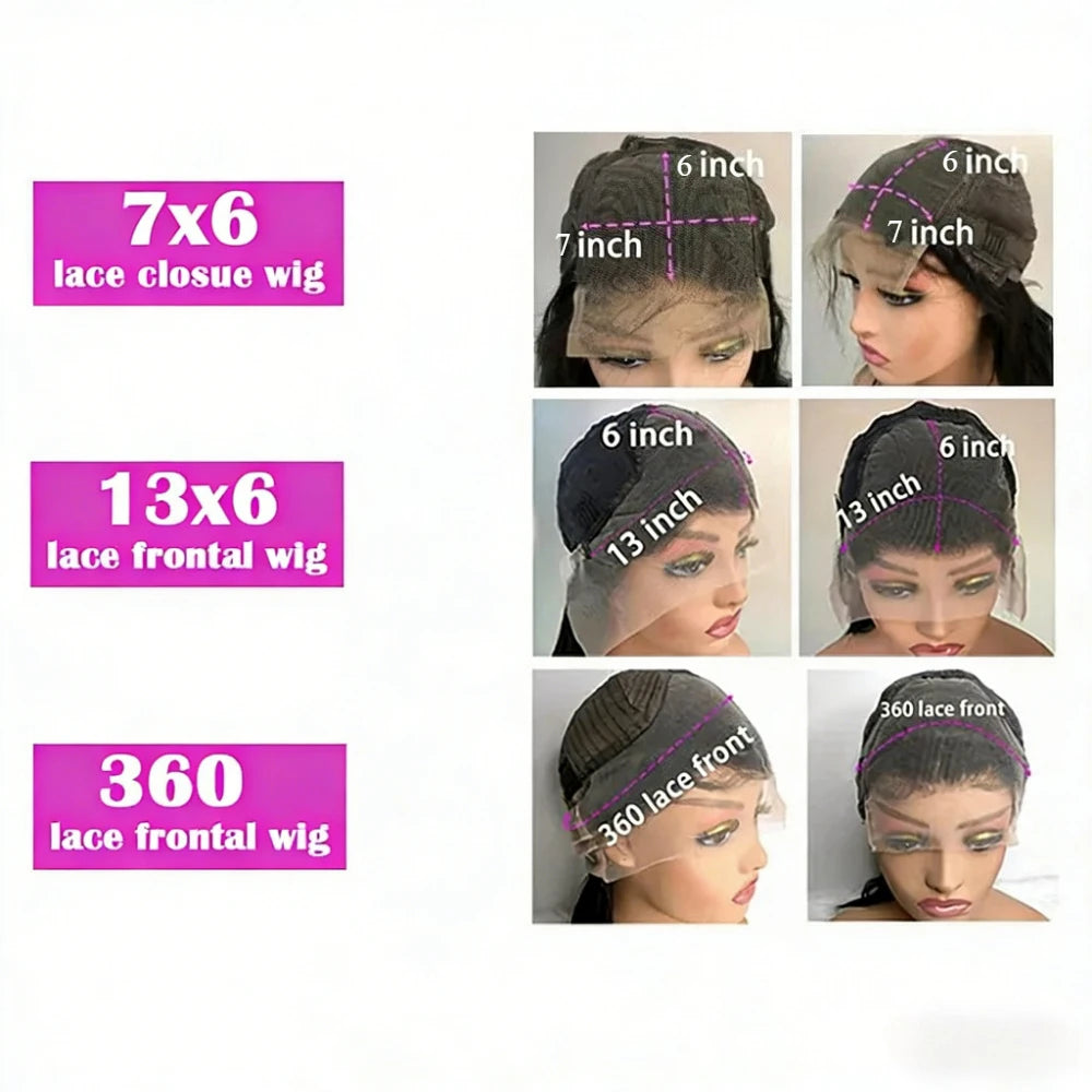 30 40 Inch Deep Wave 13x6 HD Lace Frontal Wigs Brazilian Hair 200% Density For Black Women Curly 360 Transparent Lace Wigs