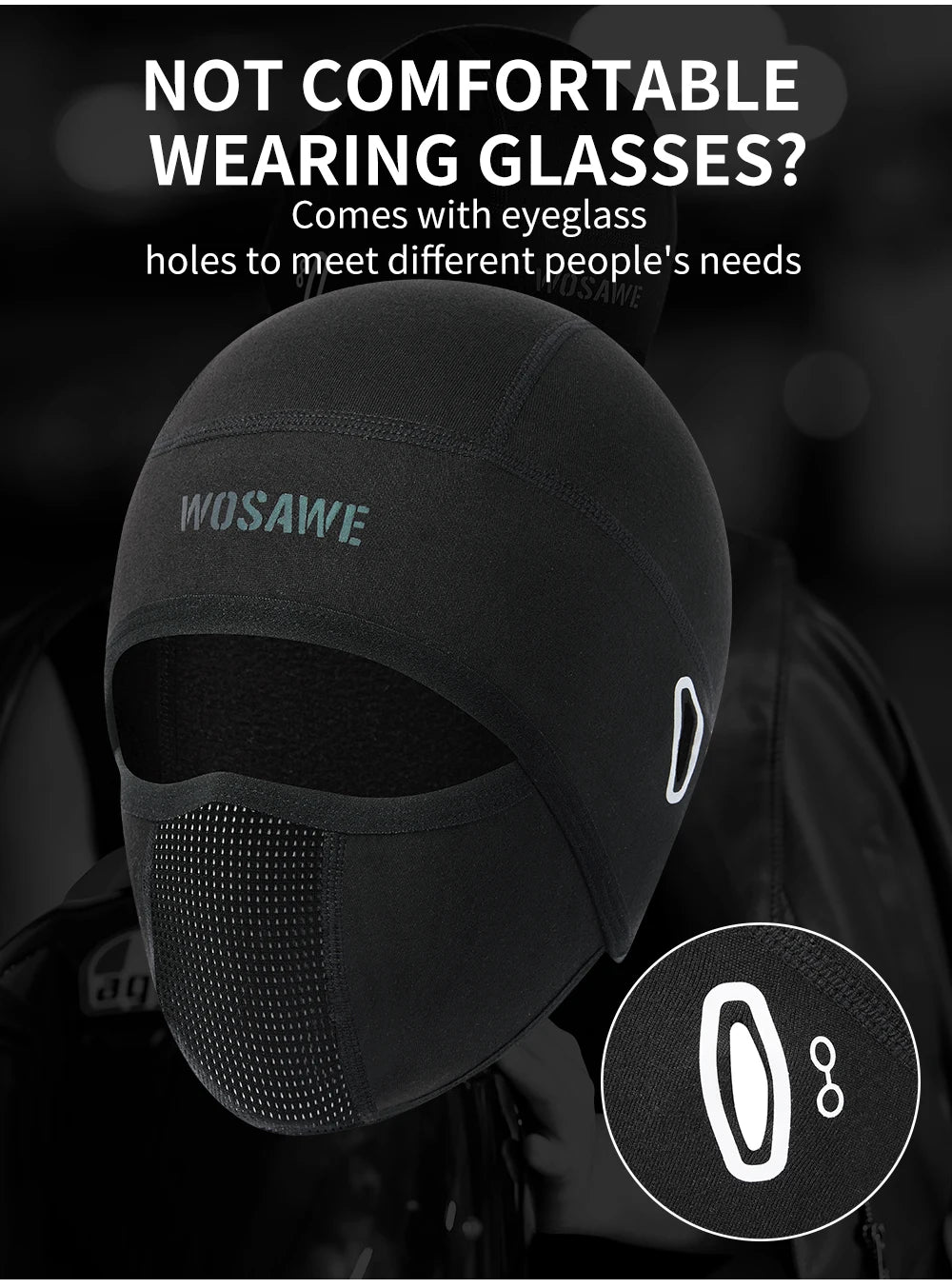 WOSAWE Motorcycle Helmet Liner Ice Silk Hat Breathable Windproof Sports Balaclava Summer Headwear Riding Face Mask Cycling Cap