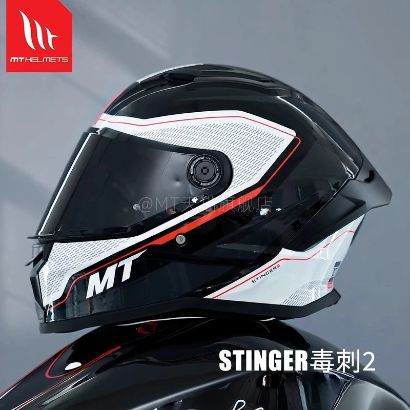 2025 MT Stinger 2 Motorcycle Helmet Full Face Dual Lens Helmet ECE DOT Certification Men Off-road Racing Casco Para Moto