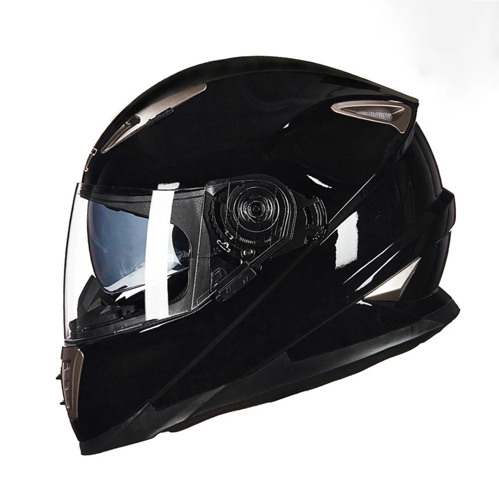 Full Face Motorcycle Helmet Men Women DOT Winter Safety Anti-Fog Waterproof Dual Lens Riding Motorbike Helmet Casco Motocross