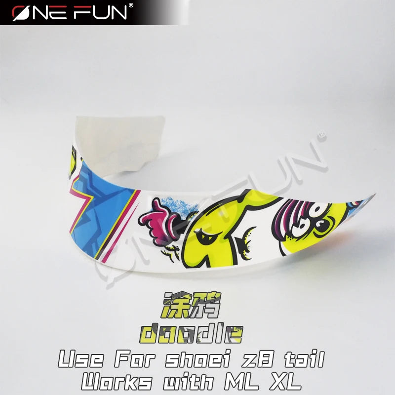 For SHOEI Z8 NXR2 Motorcycle Rear Trim Red ant Helmet Spoiler Case doodle Accessories Tail
